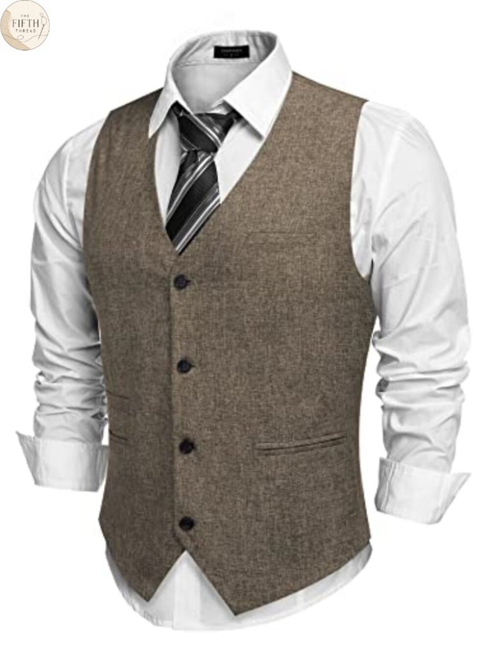 Men's Casual Business Vest Lightweight Slim Fit Suit Vest Waistcoat
